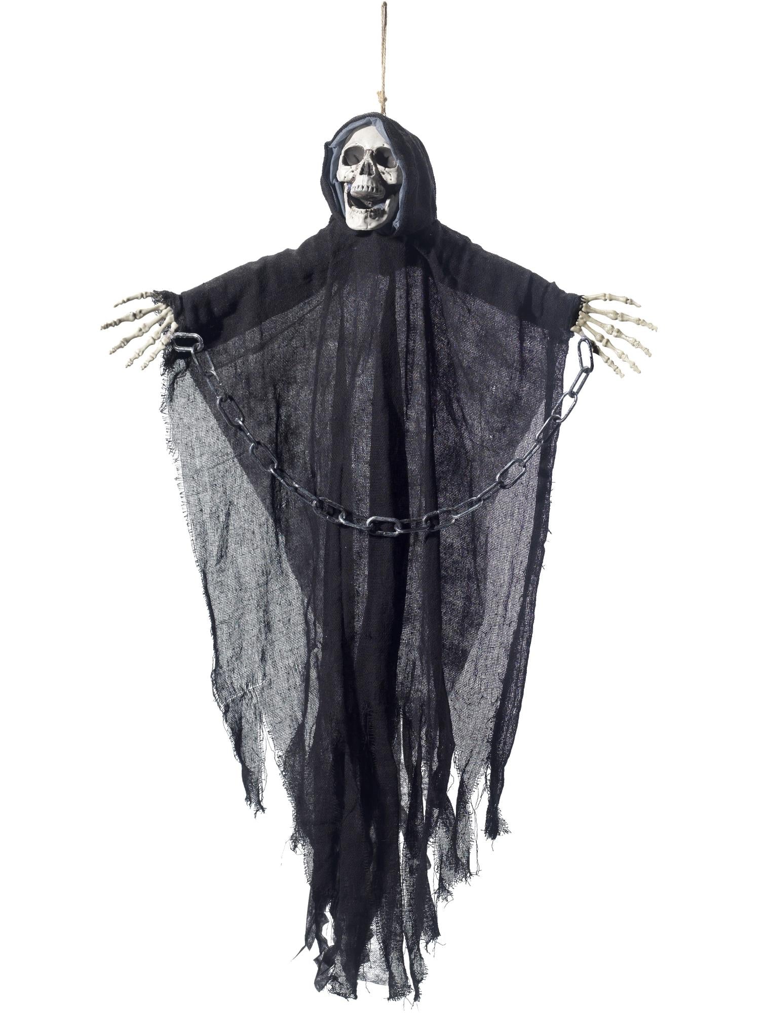 smiffys-fever-hanging-reaper-halloween-h-ngedeko-skelett-schwarz image 1