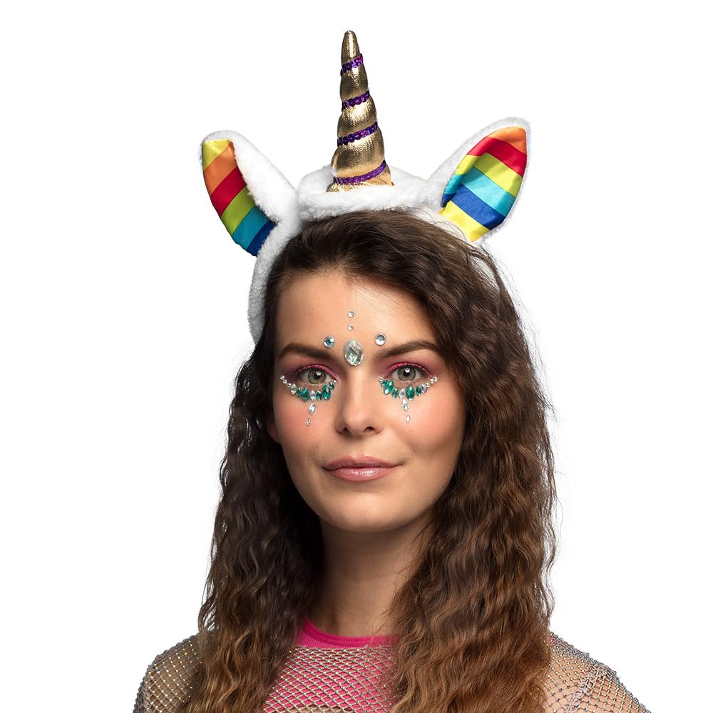 boland-headwear-rainbow-unicorn-tiara-haarreif-einhorn-mit-horn image 1