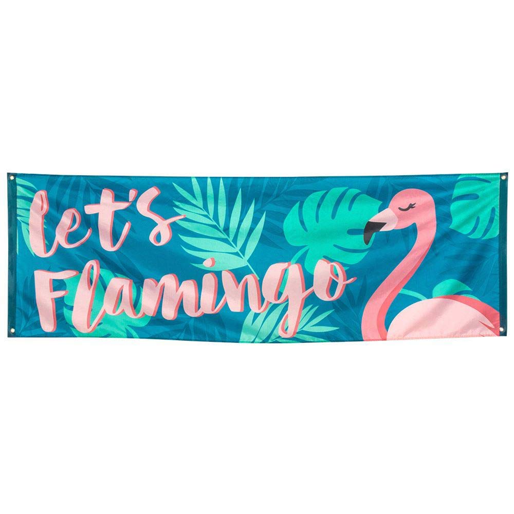 boland-let-s-flamingo-banner-74x220-cm-partydeko-bunt image 1
