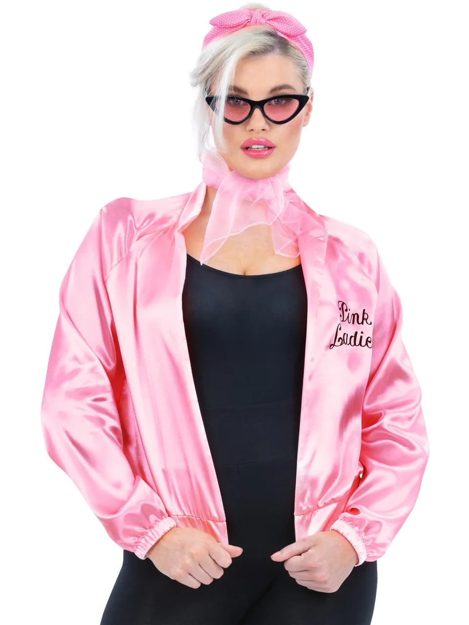 smiffys-fever-grease-pink-ladies-jacke-kost-m-damen-m-rosa image 1