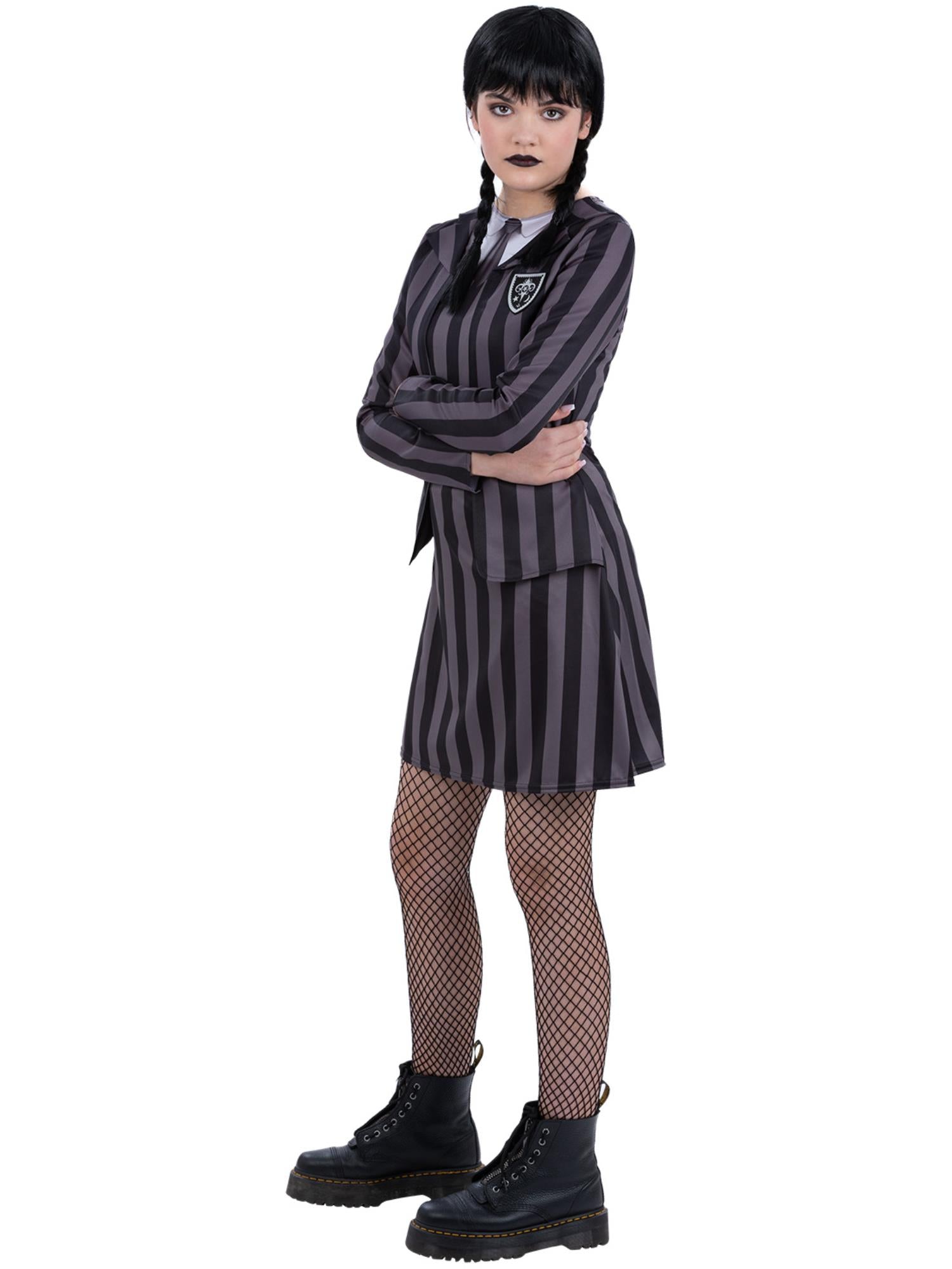 smiffys-fever-gothic-schuluniform-kost-m-m-dchen-schwarz-4-14-j image 3