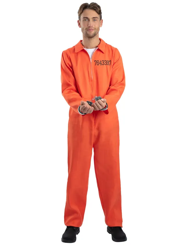 smiffys-fever-str-flingskost-m-overall-orange-herren-halloween image 1