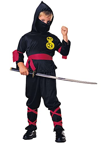 rubie-s-deluxe-ninja-kinder-kost-m-schwarz-gr-e-s image 3