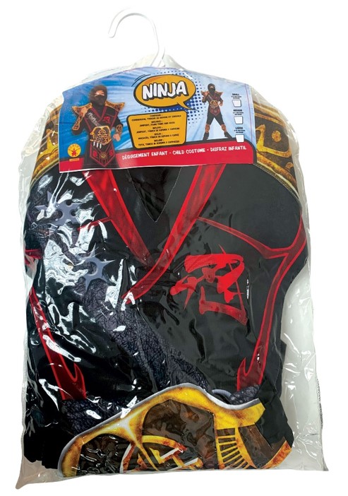 rubies-ninja-kost-m-luxe-schwarz-6-teiliges-karnevalskost-m image 2