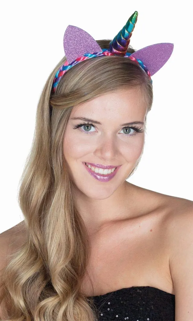 rubie-s-deluxe-4150576-einhorn-haarreif-metallic-multi-color image 1