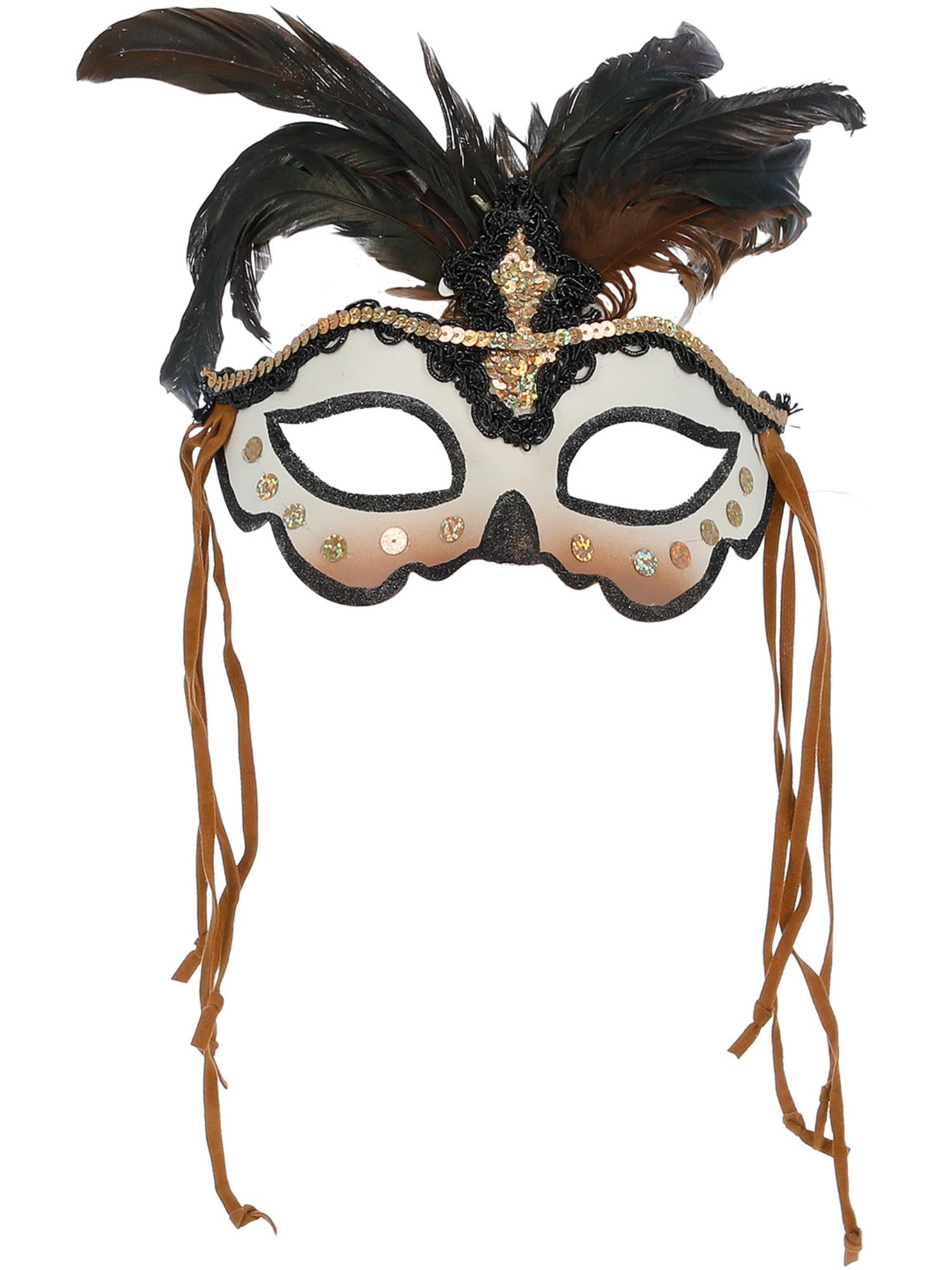 smiffys-fever-voodoo-priestess-augenmaske-mit-federn image 2