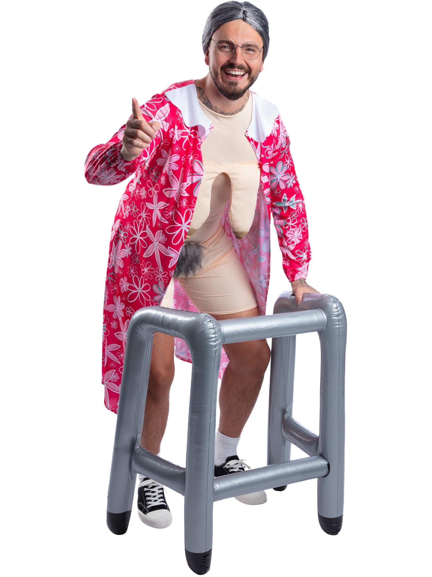 smiffys-fever-gravity-granny-kost-m-oma-morgenmantel-bunt image 4