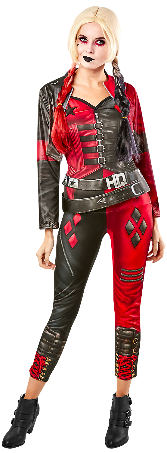 rubies-harley-quinn-the-suicide-squad-kost-m-overall-rot-schwarz-erwachsene image 4