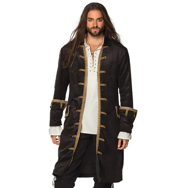 boland-piraten-jacke-herren-schwarz-gold-xxl-kost-m image 1