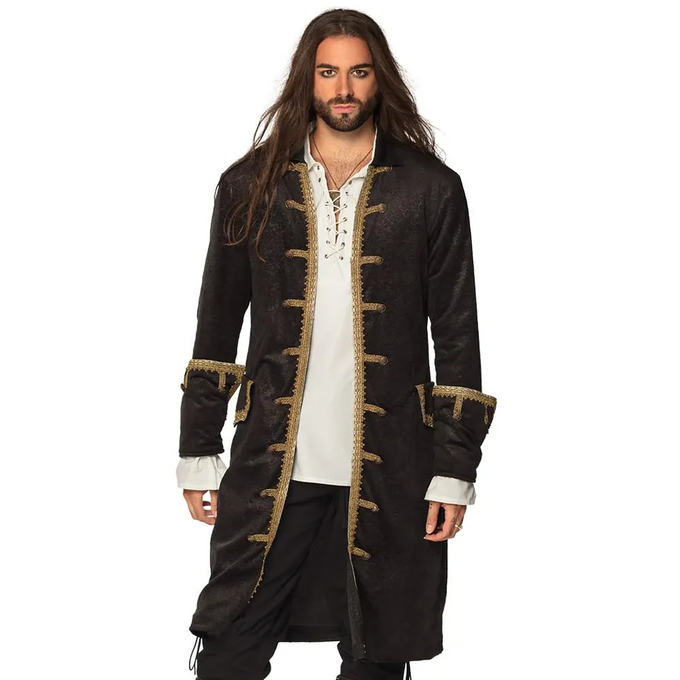 boland-piraten-jacke-herren-schwarz-gold-xxl-kost-m image 1