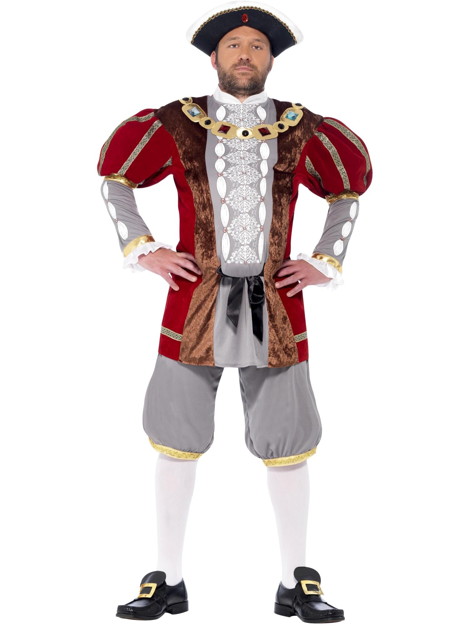 smiffys-fever-henry-viii-k-nig-kost-m-rot-deluxe image 1