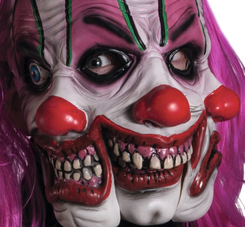 rubies-clown-maske-3-gesichter-latex-karneval image 2