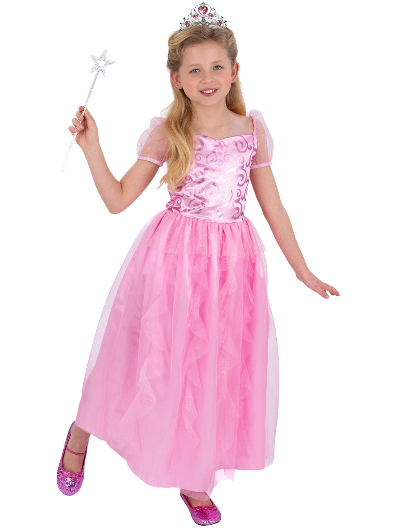 smiffys-fever-fee-kost-m-kinder-pink-kleid-zauberstab image 4