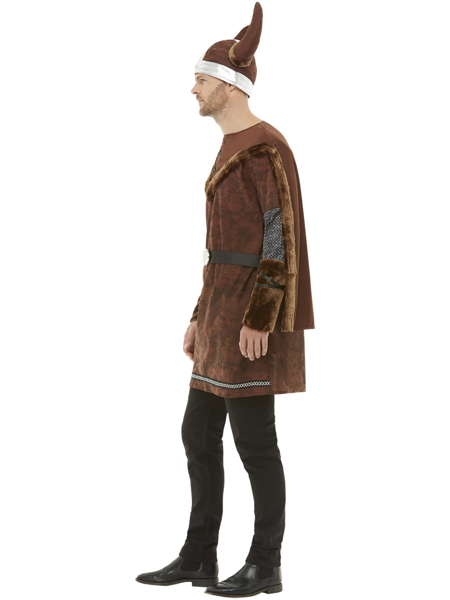 smiffys-fever-wikinger-kost-m-herren-braun-mit-helm image 3