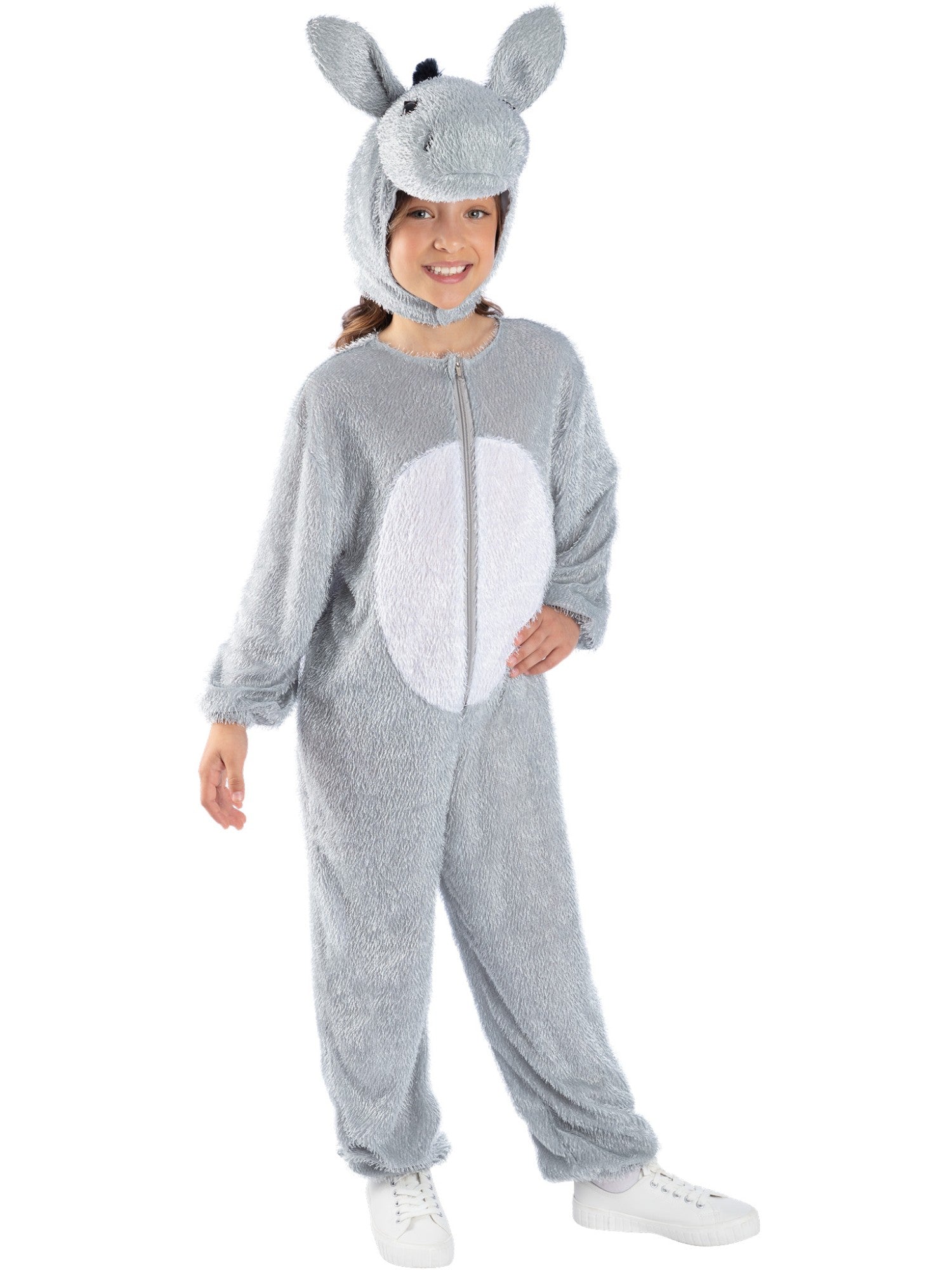 smiffys-esel-kost-m-kinder-grau-overall-mit-kapuze image 4