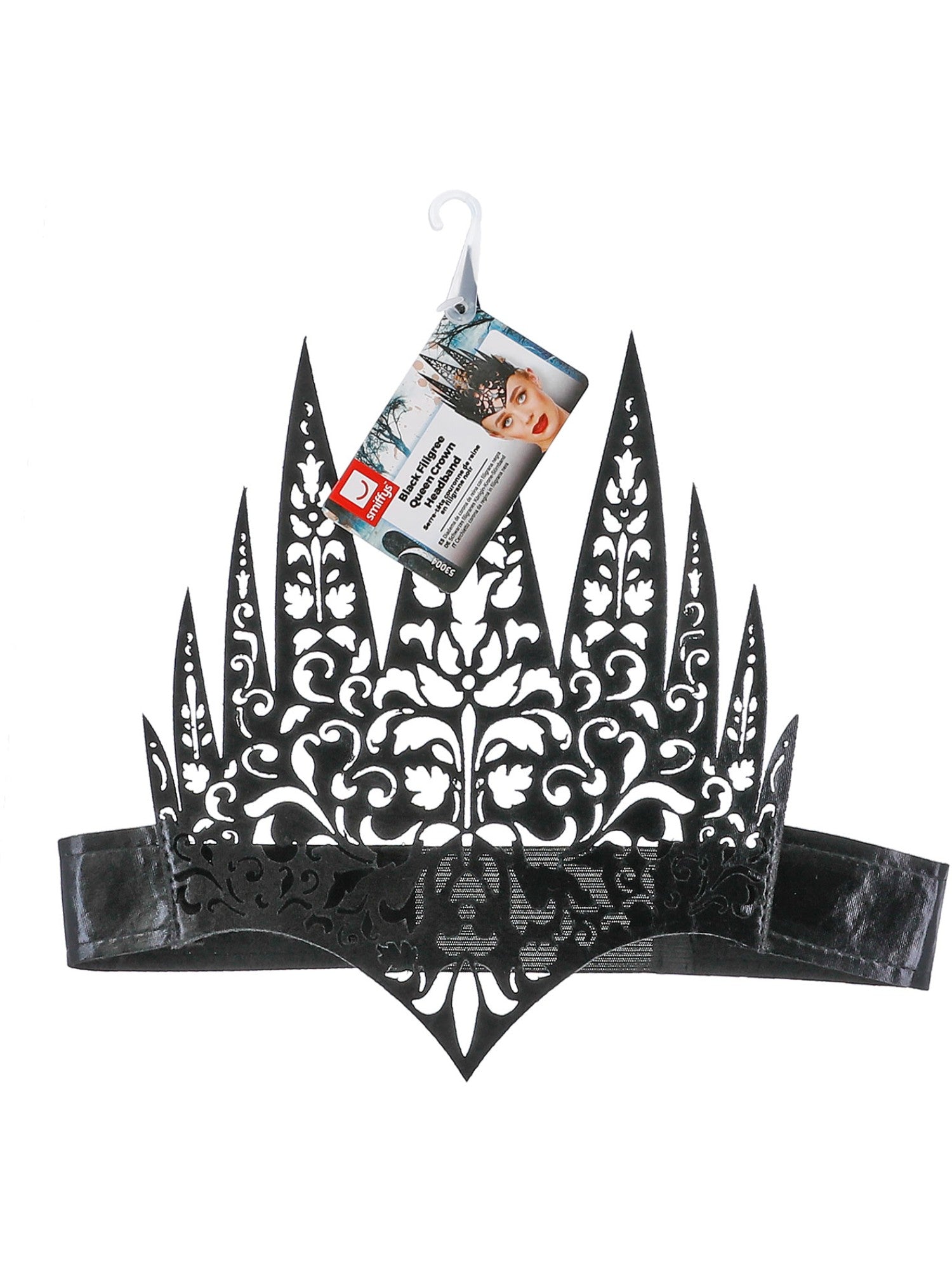 smiffys-fever-filigree-queen-krone-haarreif-schwarz image 3