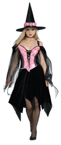 rubie-s-deluxe-witch-hexenkost-m-schwarz-rosa-kleid-hut image 2