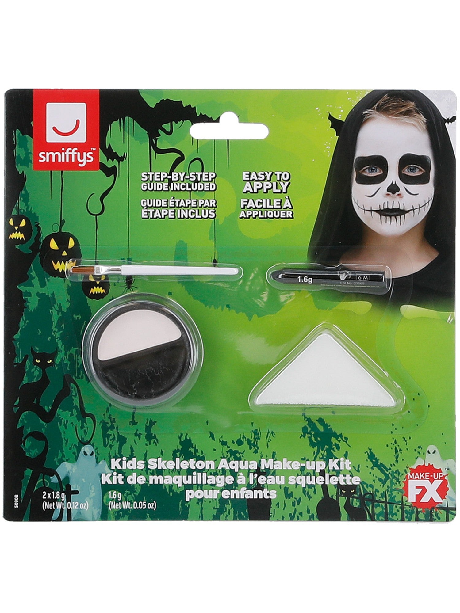 smiffys-makeup-fx-kids-skeleton-kit-schminke-aqua-schwarz-wei image 7