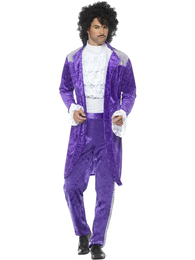smiffys-fever-80s-purple-musician-kost-m-lila-gr-m-pailletten image 1