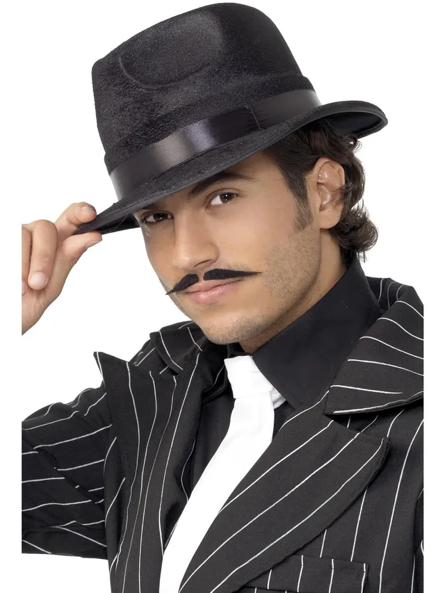smiffys-fever-fedora-hut-schwarz-gangster-hut image 1