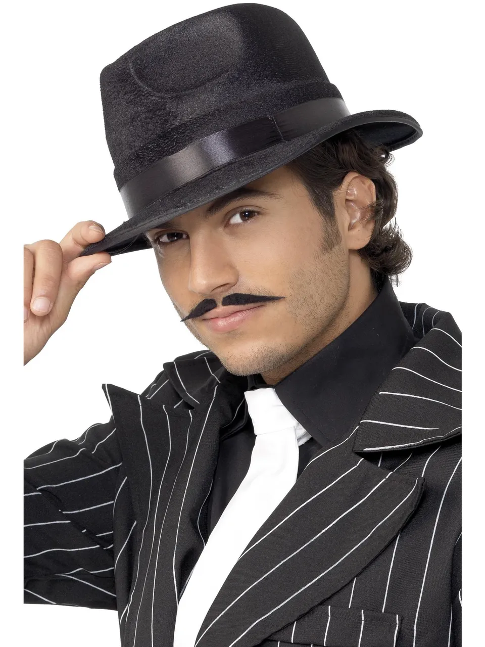 smiffys-fever-fedora-hut-schwarz-gangster-hut image 1