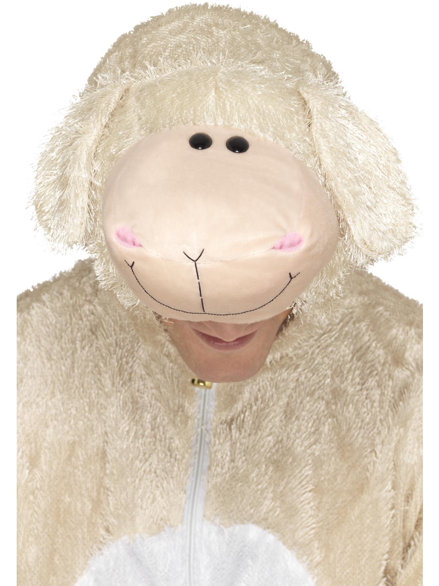 smiffys-fever-lamm-kost-m-erwachsene-creme-jumpsuit image 6