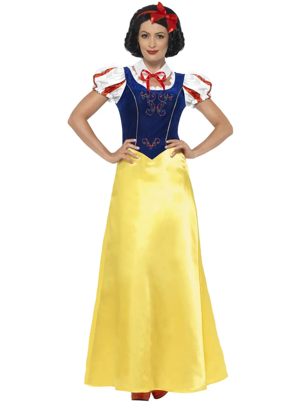 smiffys-fever-princess-snow-kost-m-s-gelb-blau-m-rchenkleid image 1
