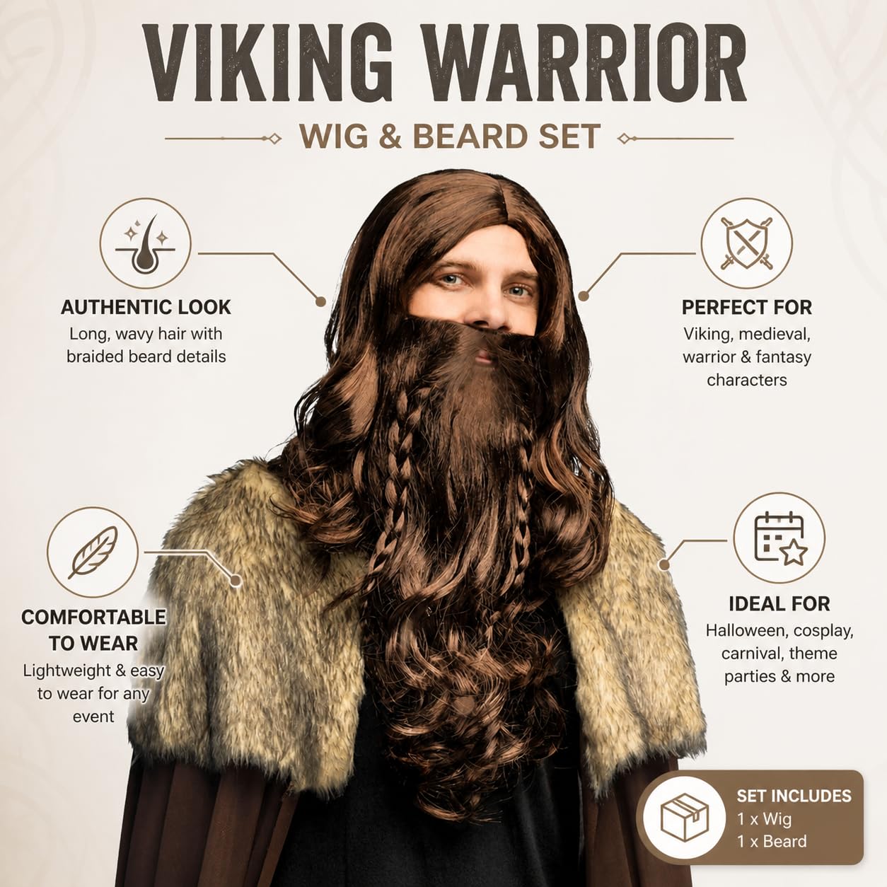 boland-wigs-per-cke-viking-warrior-85104-mit-bart image 3