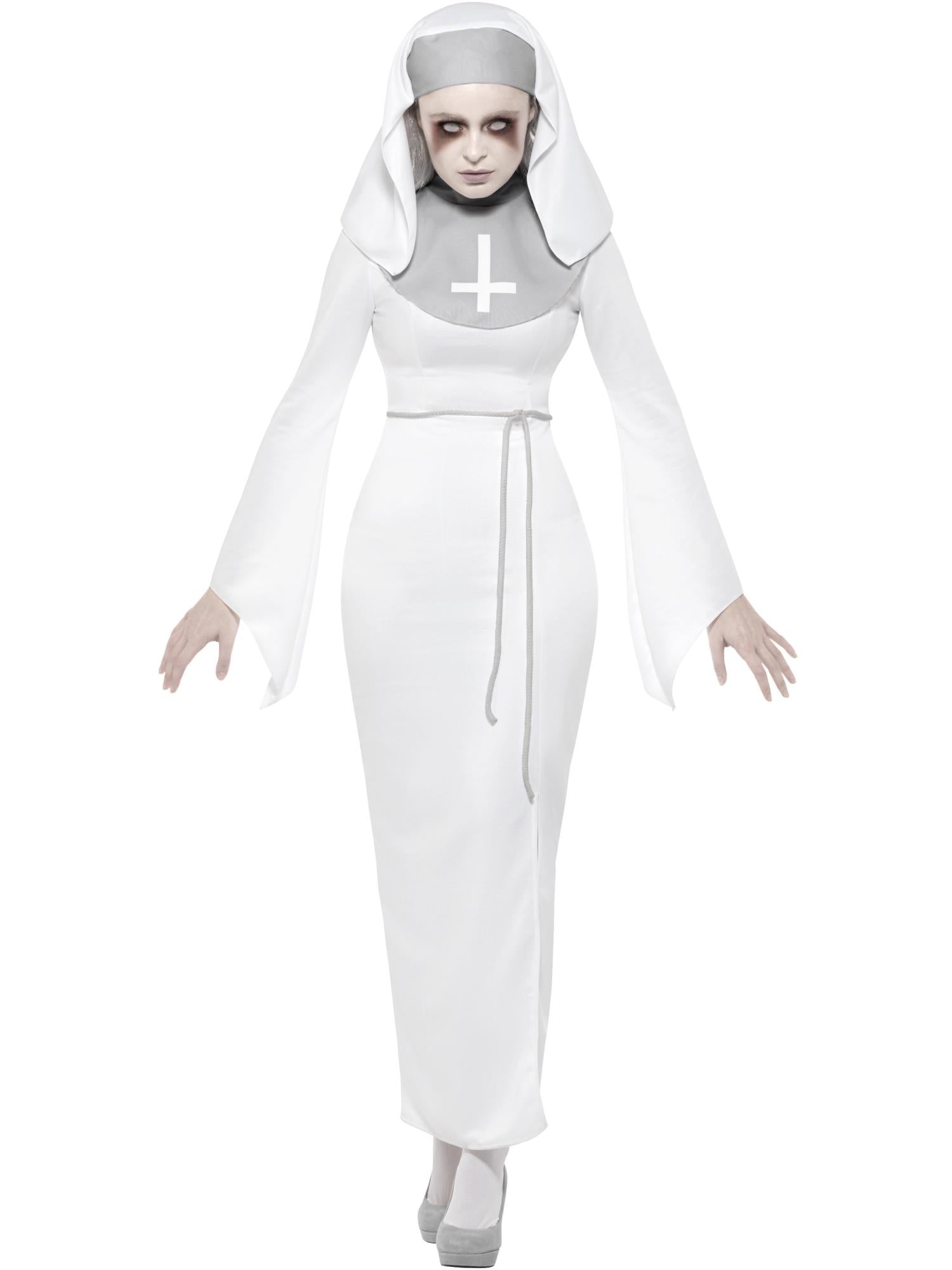 smiffys-fever-nonnen-kost-m-damen-wei-m-mit-haube image 1