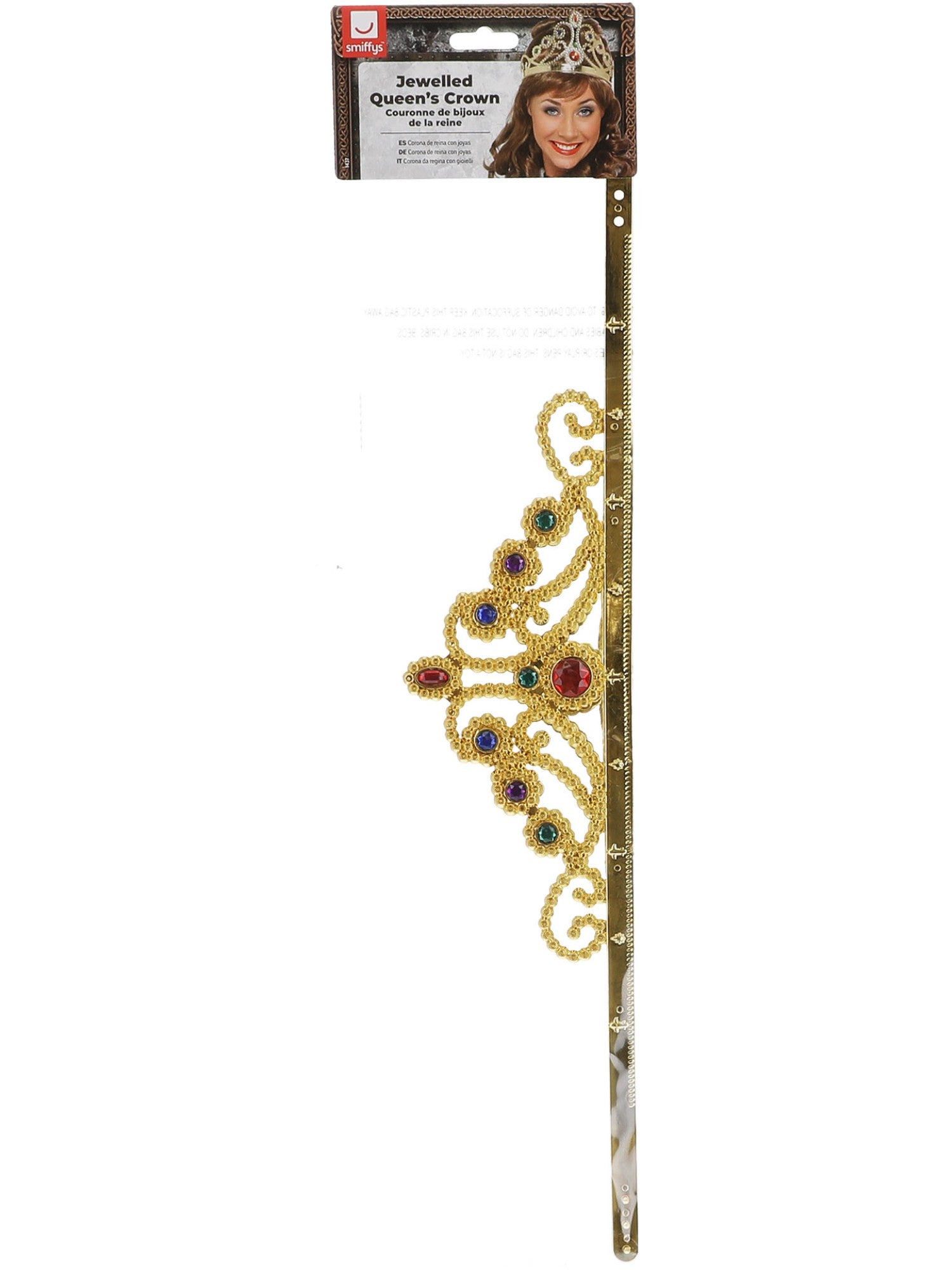 smiffys-fever-k-nigin-krone-gold-mit-bunten-steinen image 2