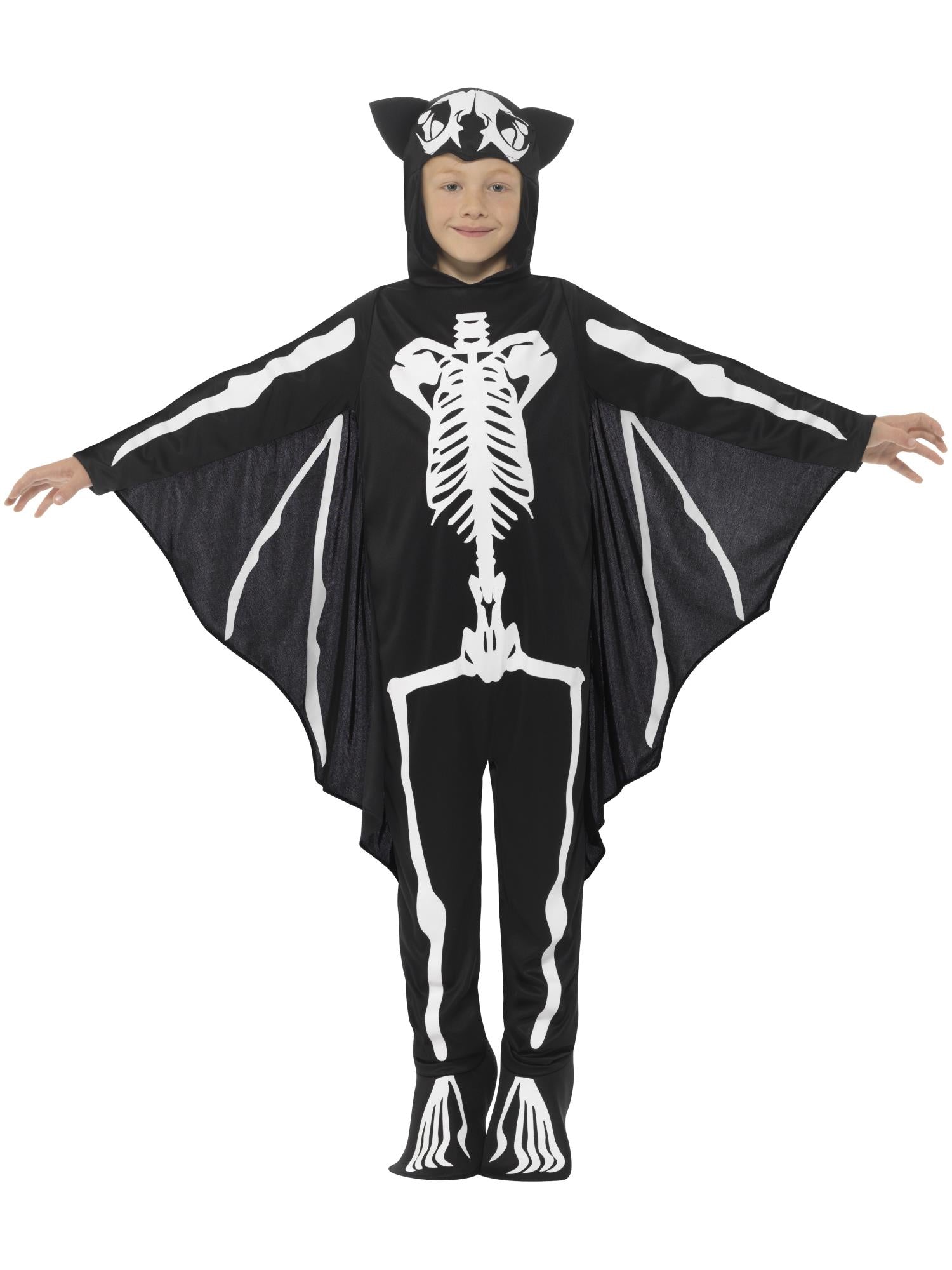 smiffys-fledermaus-skelett-kost-m-kinder-schwarz-wei image 4
