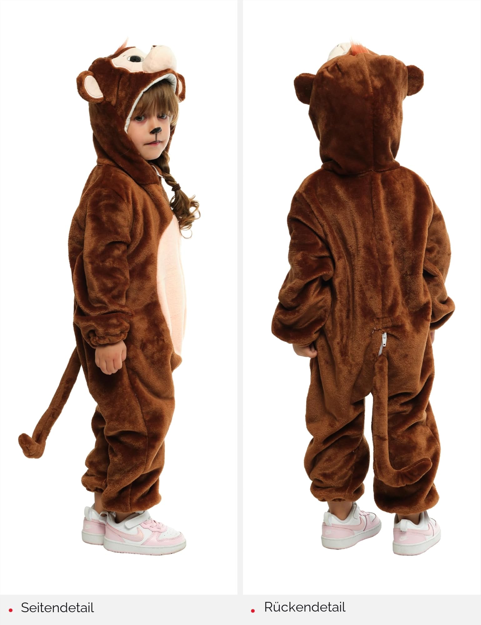 rubie-s-deluxe-affe-kost-m-kinder-overall-braun-m image 4