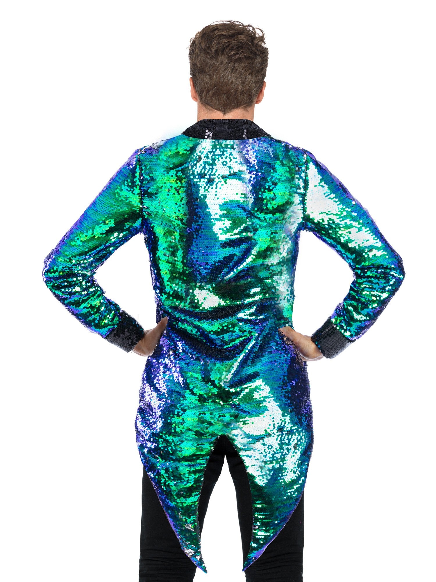smiffys-fever-pailletten-frack-jacke-blau-gr-n-l image 5