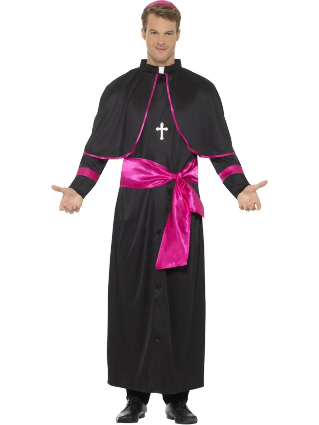smiffys-fever-cardinal-kost-m-herren-schwarz-mit-hut image 1