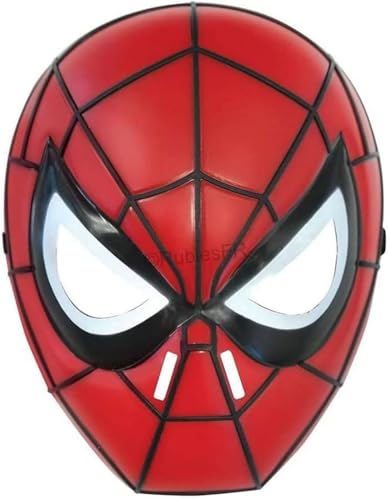 rubie-s-deluxe-spiderman-halbmaske-kinder-rot image 3