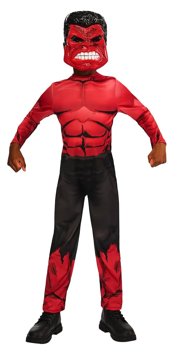 rubie-s-deluxe-red-hulk-kinderkost-m-7-8-jahre-mit-maske image 1