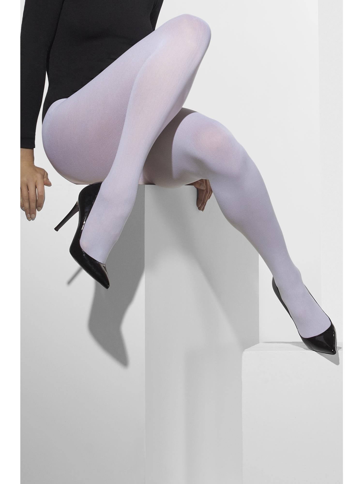 smiffys-fever-strumpfhose-blickdicht-wei-damen-kost-m image 2