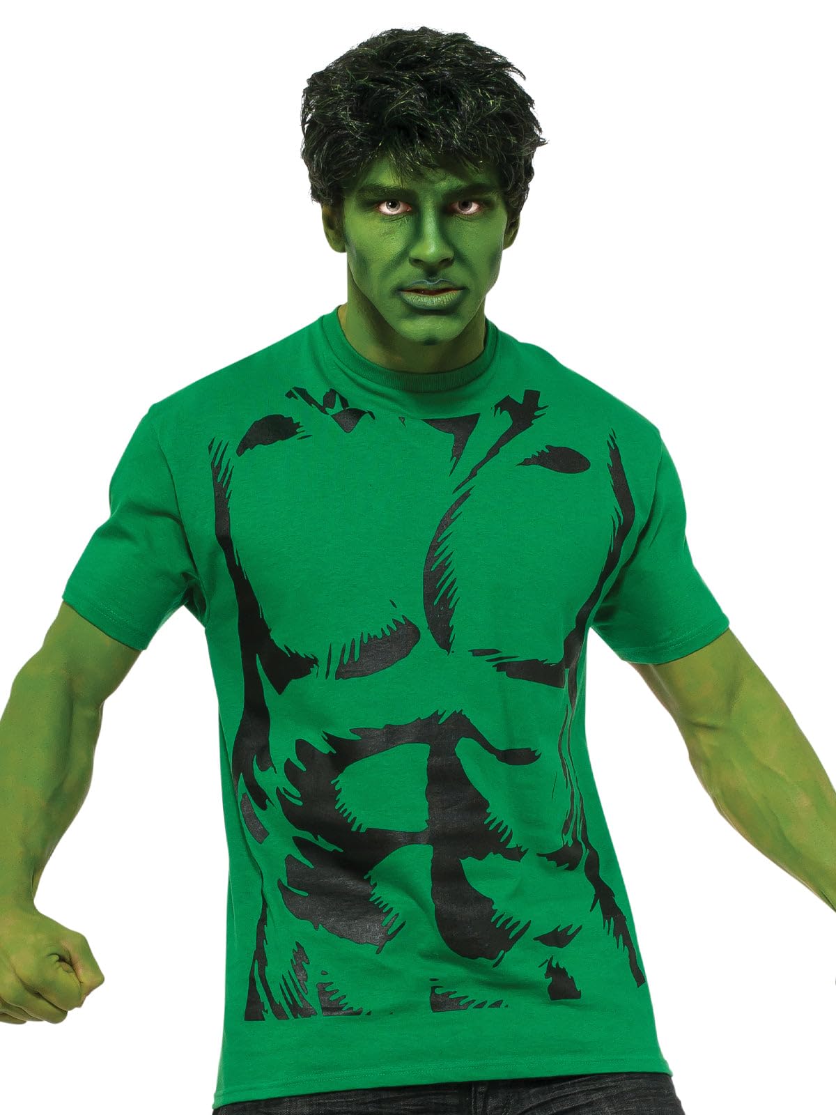 rubie-s-deluxe-hulk-kost-m-gr-n-schwarz-l-superheld image 3