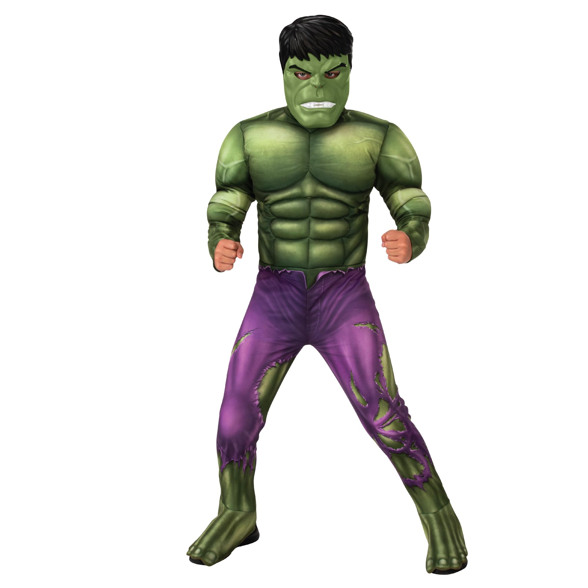 rubie-s-deluxe-301735m-hulk-kinderkost-m-9-10-jahre-muskel image 1