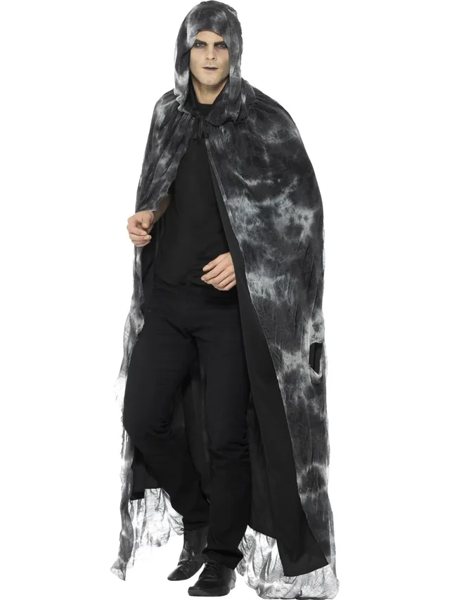 smiffys-fever-spellbound-decayed-cape-umhang-schwarz-grau image 1