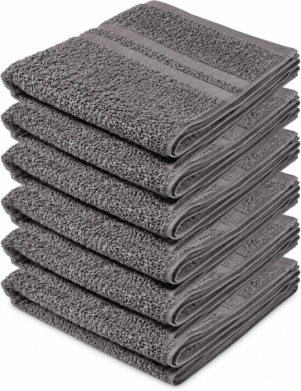 clinotest-handt-cher-set-6tlg-50x100-grau-baumwolle image 1
