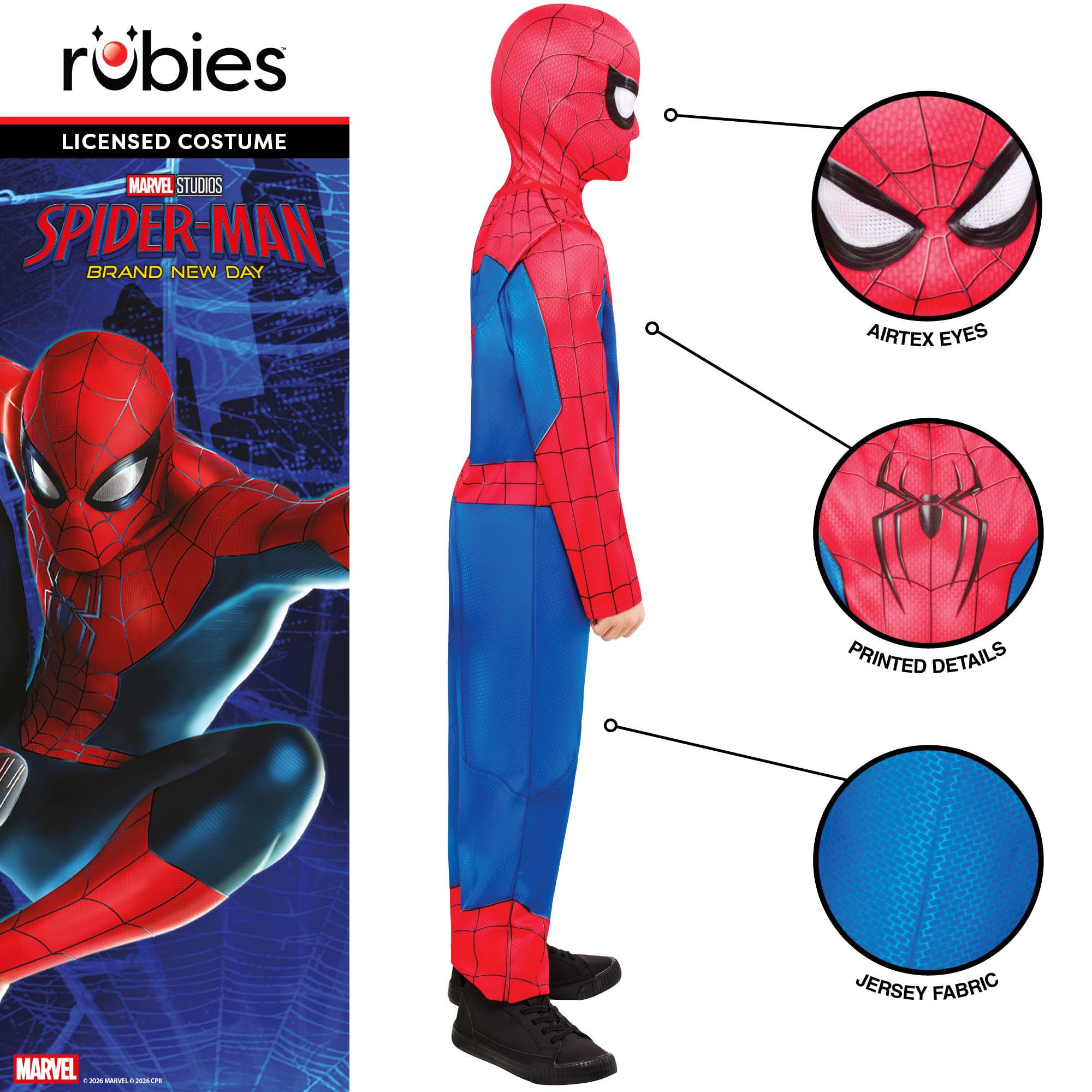 rubie-s-deluxe-spider-man-kinderkost-m-3-4-jahre-klassisch image 3