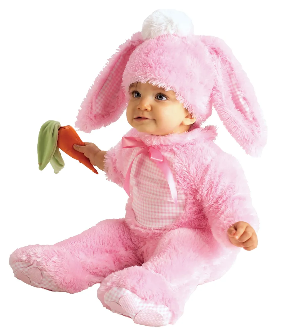 rubie-s-deluxe-kleiner-hase-babykost-m-6-12-monate-rosa image 1