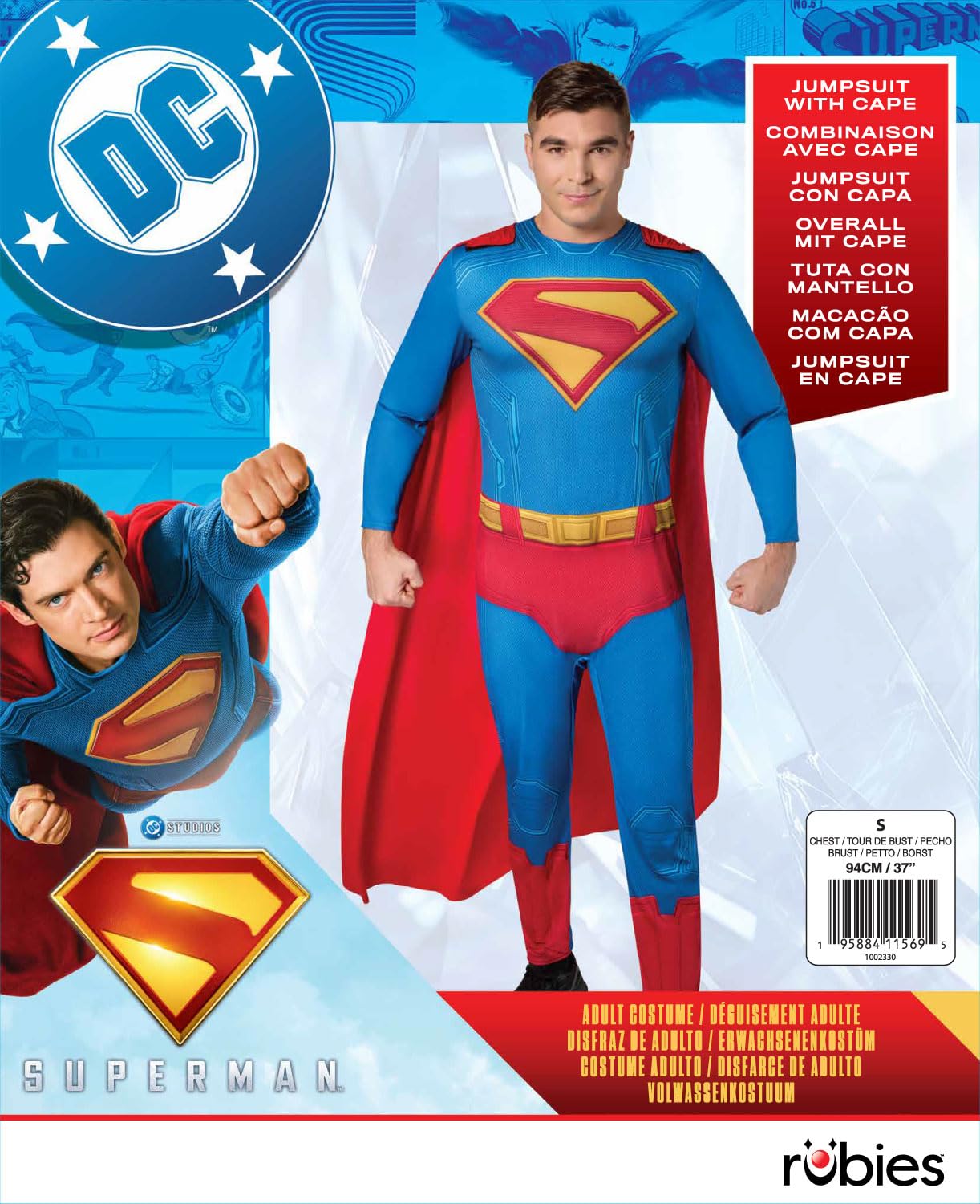 rubie-s-deluxe-superman-kost-m-erwachsene-m-2025-mit-umhang image 4