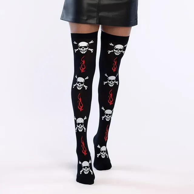 boland-audrey-overknees-totenkopf-flammen-60-den image 1