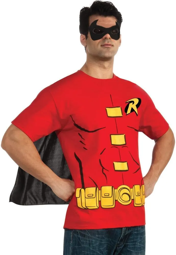rubie-s-robin-deluxe-t-shirt-kost-m-gr-l-mit-cape-maske image 1
