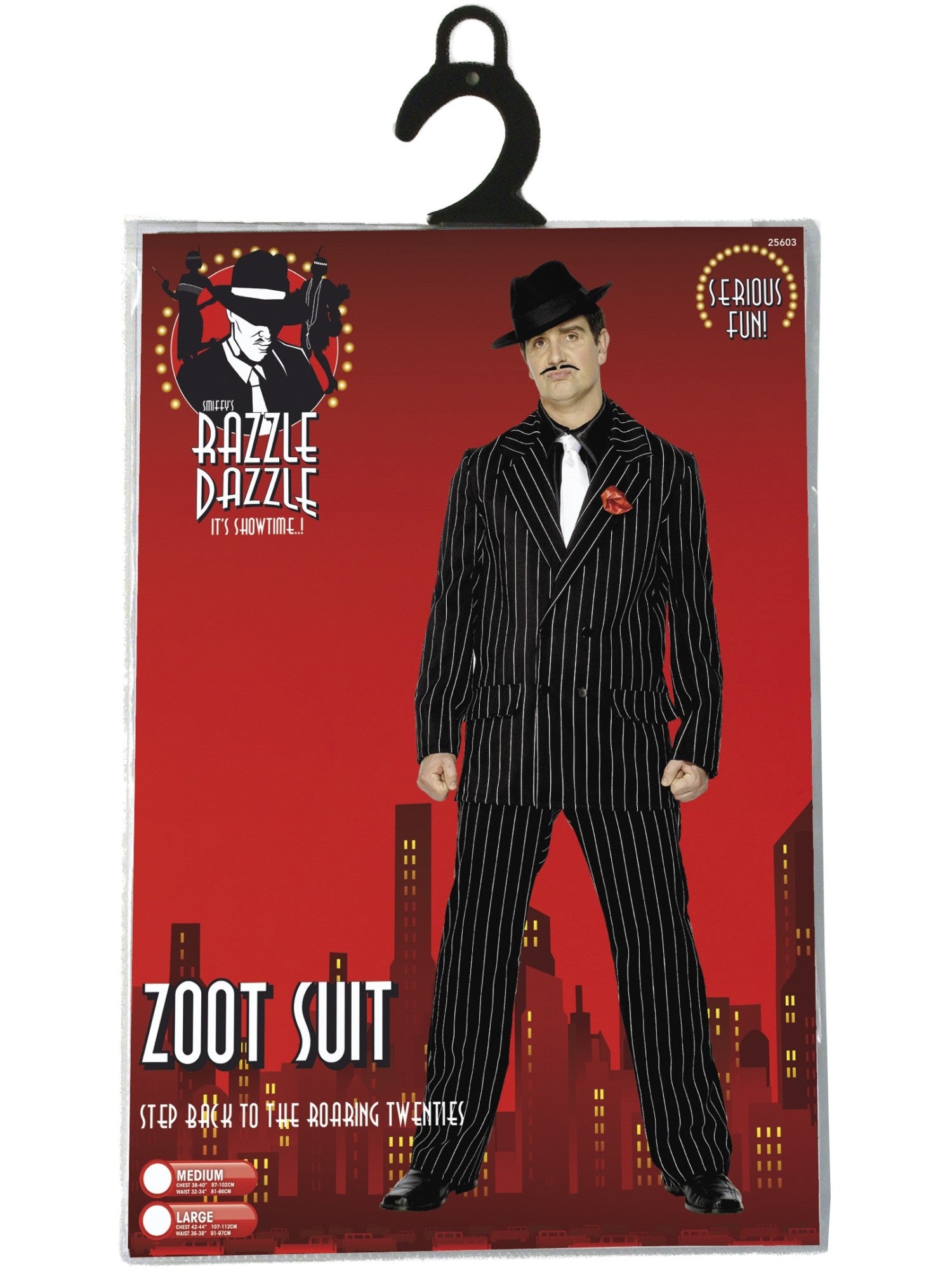 smiffys-fever-zoot-suit-kost-m-herren-schwarz-nadelstreifen-m image 5