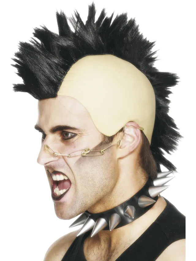 smiffys-fever-mohican-per-cke-schwarz-einheitsgr-e-punk image 1