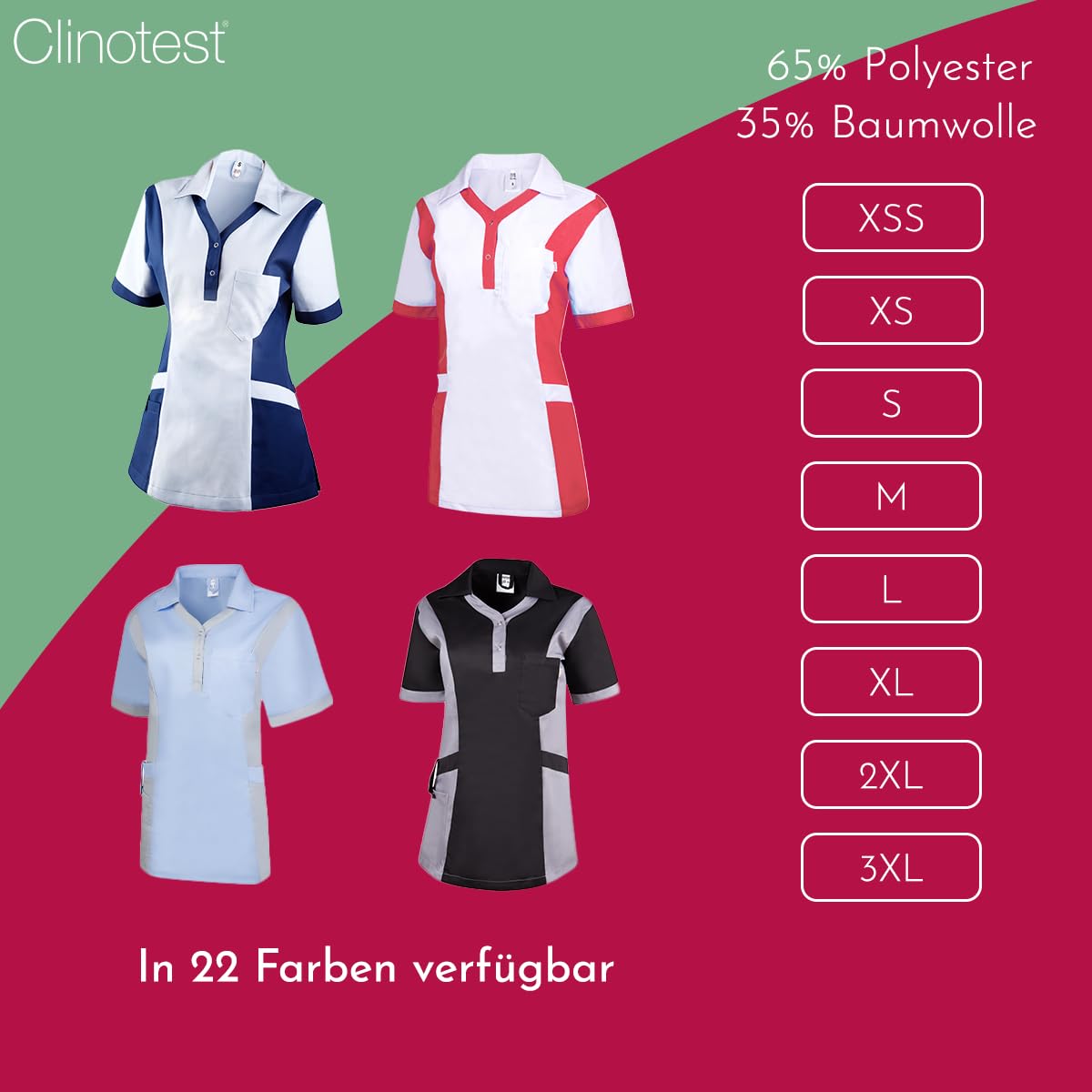 clinotest-personal-julia-damenkasack-m-wei-t-rkis-95-grad image 3