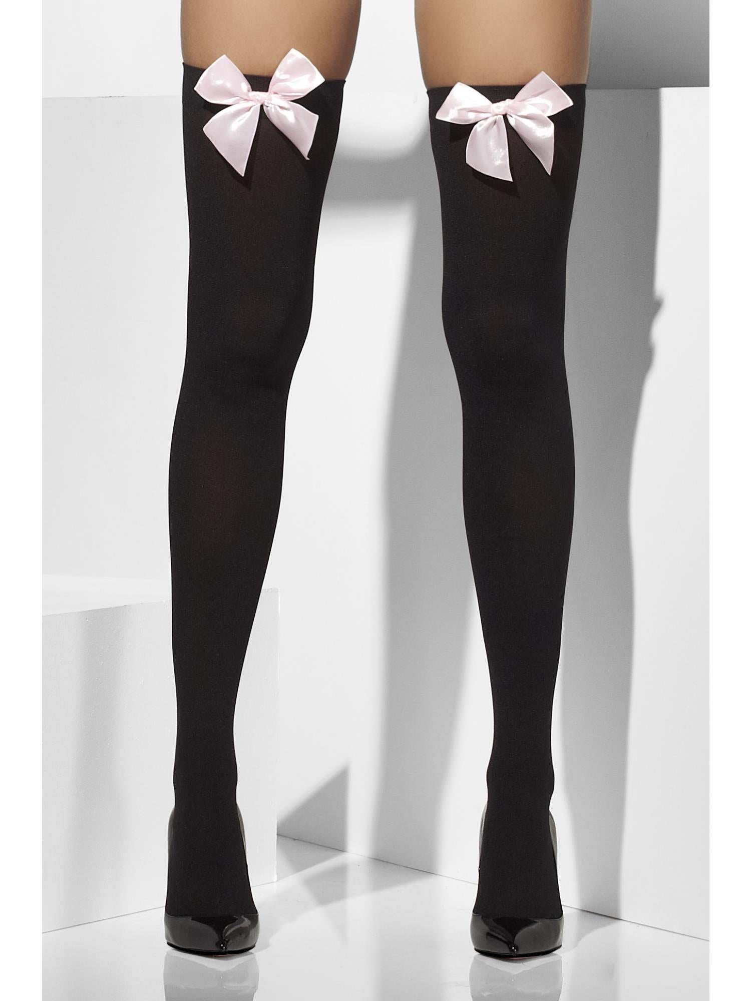 smiffys-fever-hold-ups-str-mpfe-schwarz-mit-schleife image 2